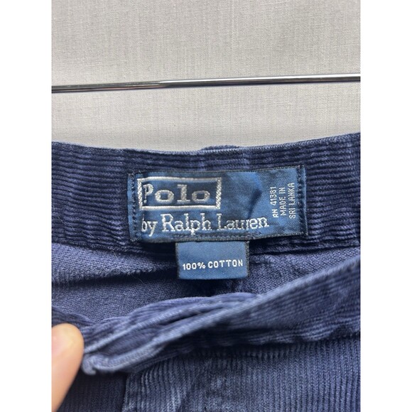 Polo Ralph Lauren Men’s 42x30 Navy Blue Corduroy Pants Retro Vintage Look - Picture 2 of 10